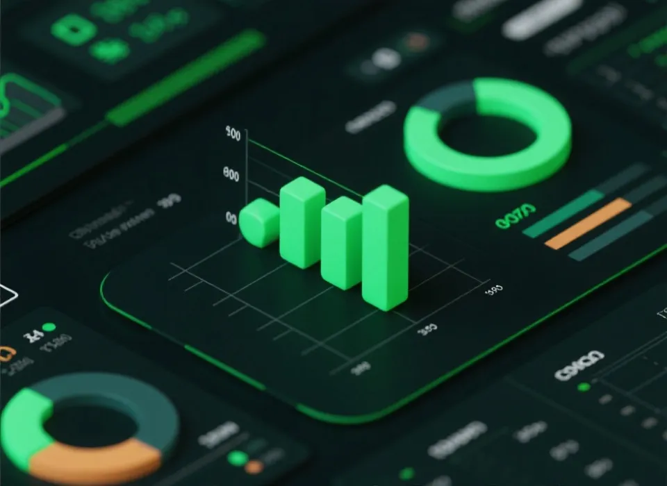 开奖与数据看板插画